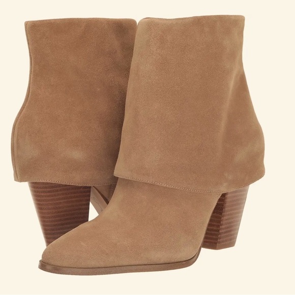 Jessica Simpson Shoes - JESSICA SIMPSON Coulton Suede Foldover Bootie Sandstone Size 9